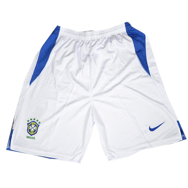 Pantalones Brasil Segunda equipo Retro 2002 Blanco